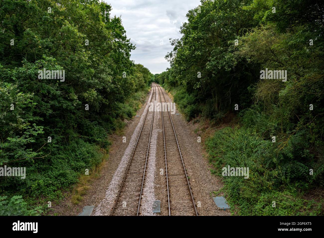 East Suffolk branch line running for 49-miles between Ipswich and Lowestoft, Bramfield, Suffolk, England. Stock Photo