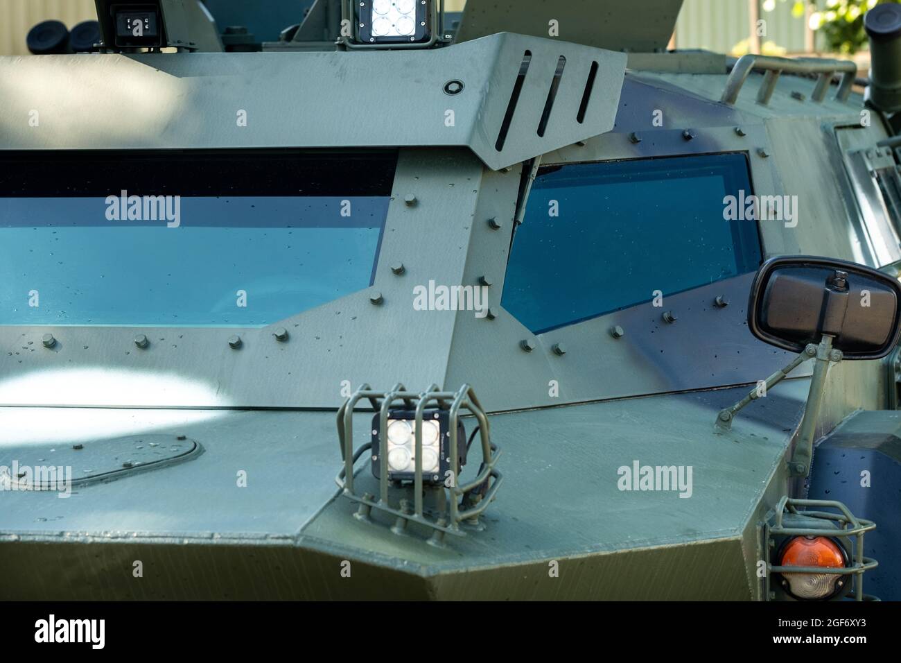 Military armored SUV of green color.Military concept Stock Photo Alamy