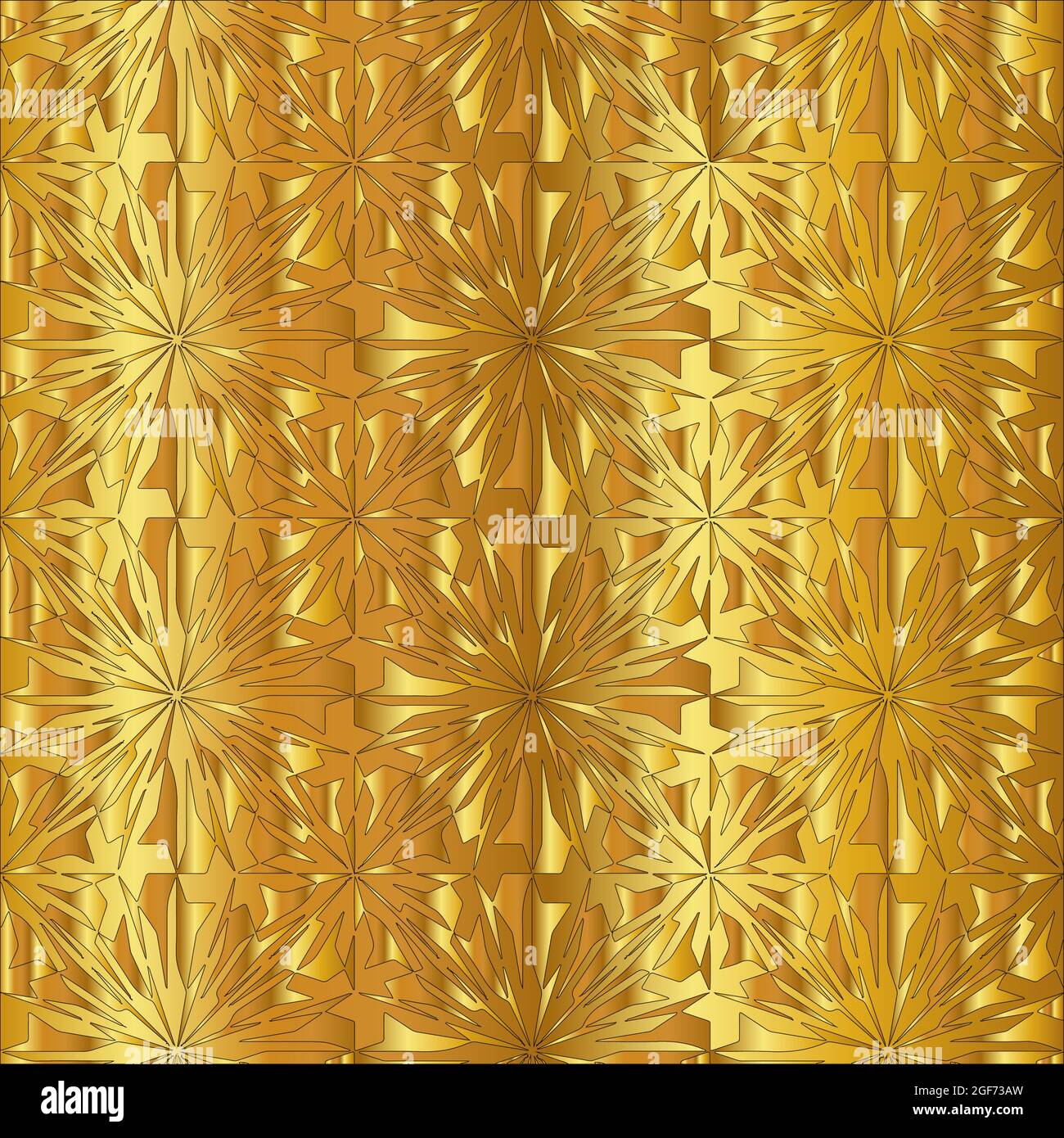 Geometric vector pattern with yellow and white gradient. gold ornament ...