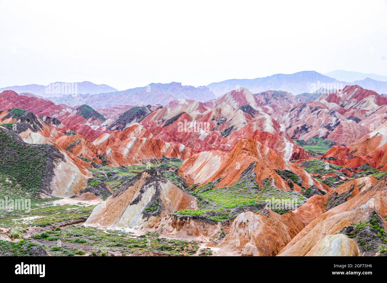 Danxia Landform in Zhangye national park Guansu province China Stock Photo