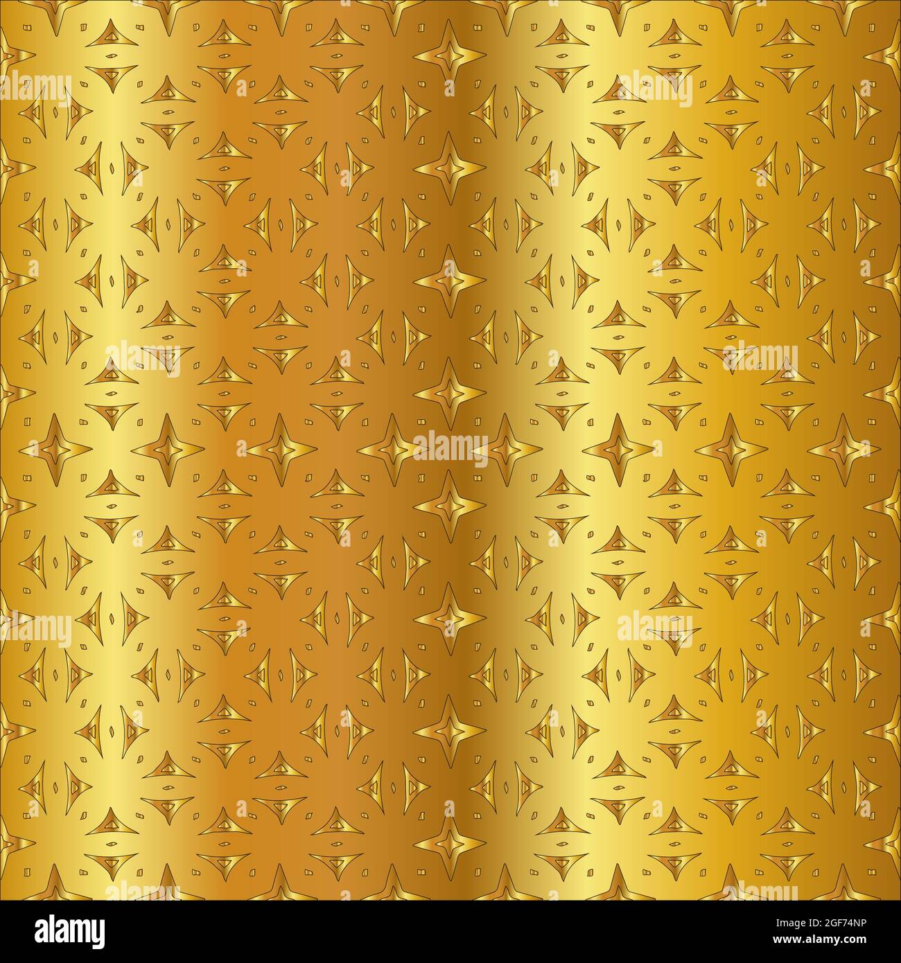 Geometric vector pattern with yellow and white gradient. gold ornament ...