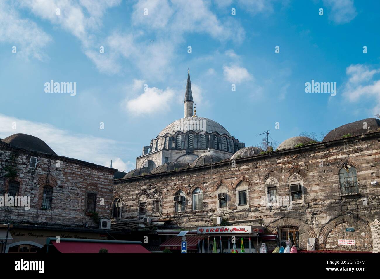 exterior view in the local neighborhood the rustem pasa camii mosque in istanbul turkey stock photo alamy