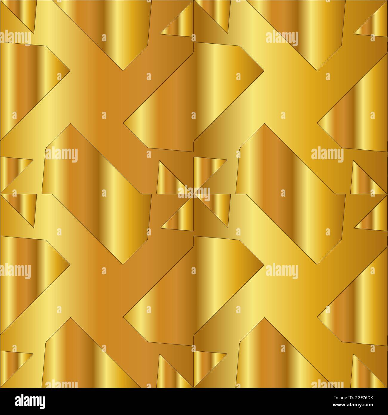 Geometric vector pattern with yellow and white gradient. gold ornament ...
