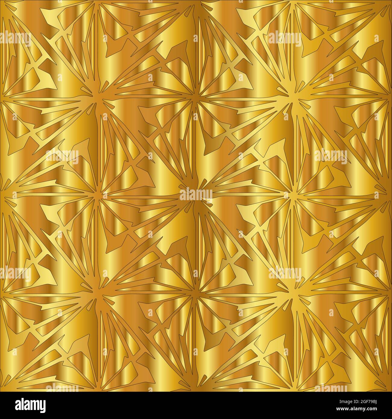 Geometric vector pattern with yellow and white gradient. gold ornament ...