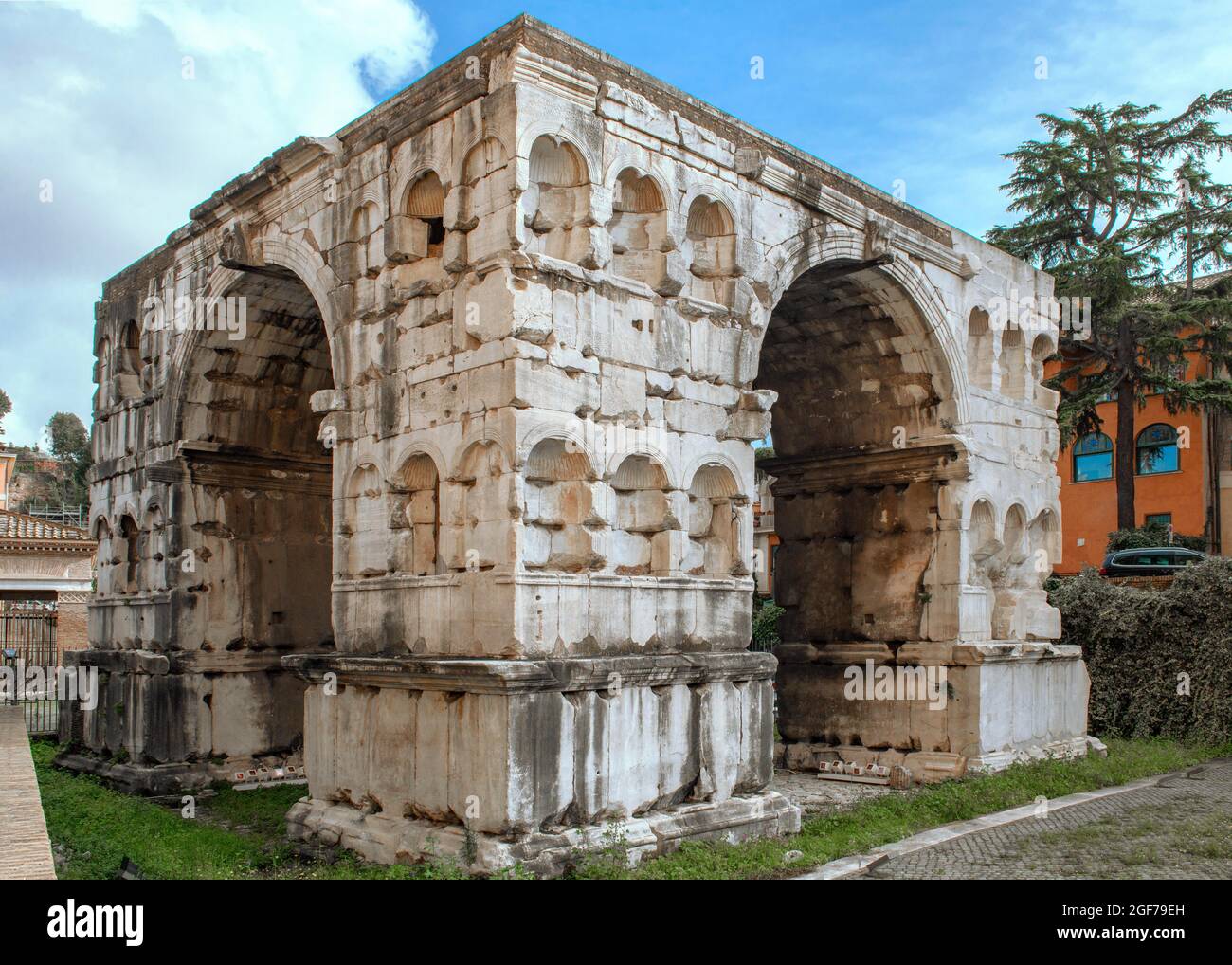 Arch of Janus, Forum Boarium, Rome, Lazio, Italy Stock Photo