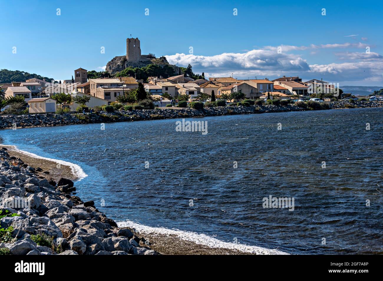 View of Gruissan, Parc Naturel Regional de Narbonnaise en Mediterranee, Aude departement, France View of Gruissan, Parc Naturel Regional de Narbonnaise en Mediterranee, Aude departement, France