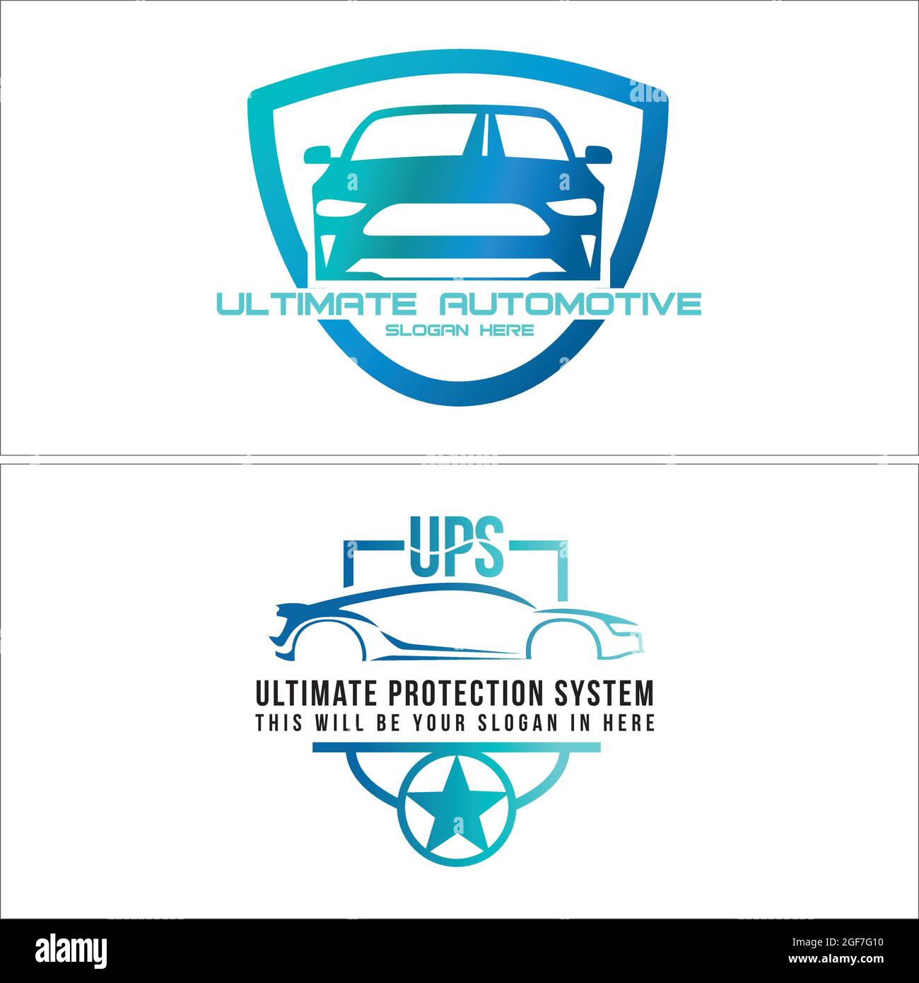 Automotive service dealerships car business logo design Stock Vector