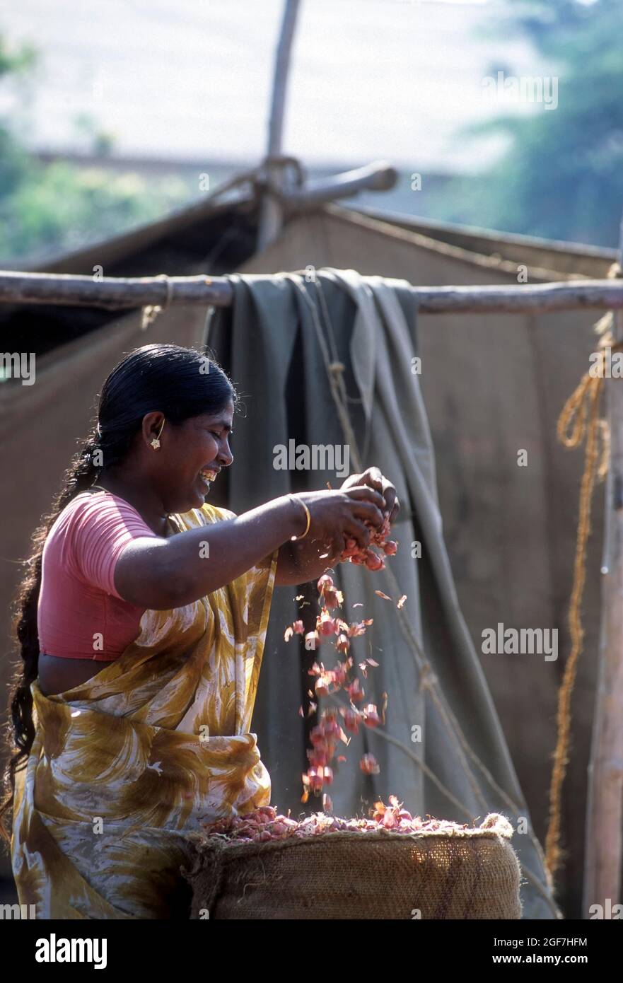 Weekly market at Perundurai near Erode in Tamil Nadu, India Stock Photo