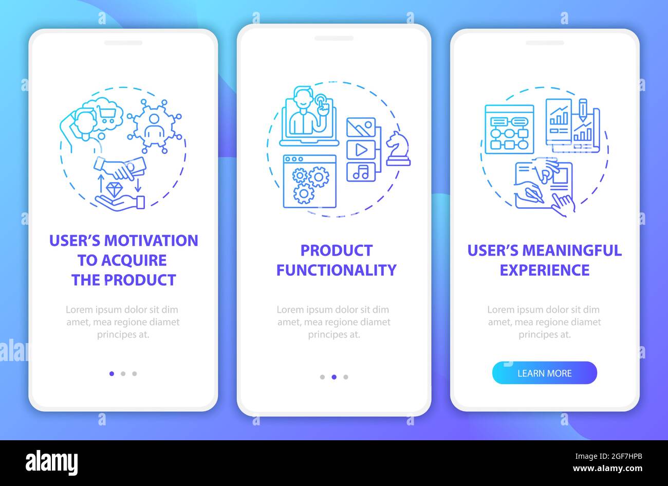 Enhancing UX onboarding mobile app page screen Stock Vector Image & Art ...