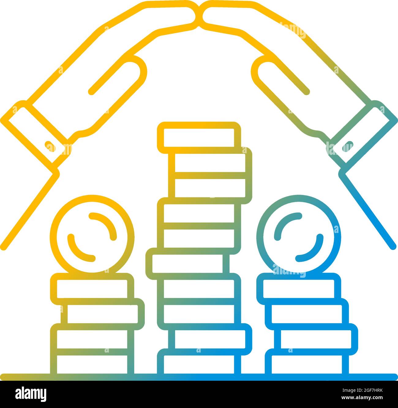 Savings gradient linear vector icon Stock Vector
