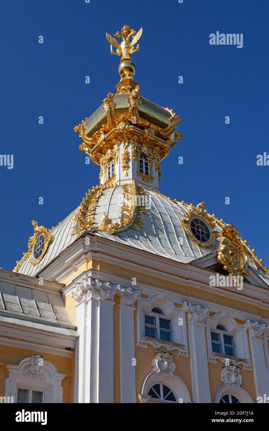 The Church of Peter and Paul in the Great Peterhof Palace, Petrodvorets, Russia Stock Photo