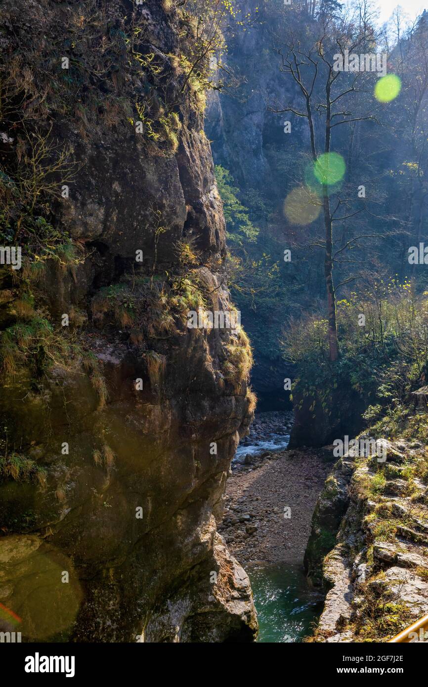 Autumn in Guam gorge, Krasnodar krai, Russia Stock Photo