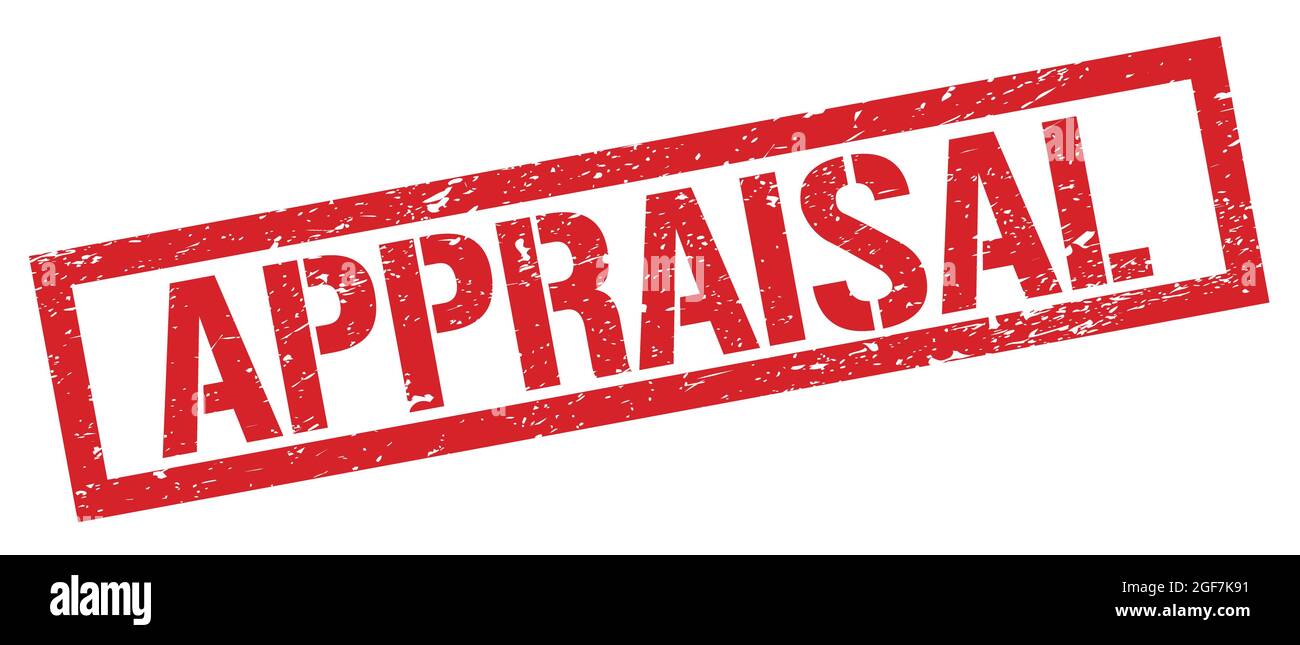 APPRAISAL red grungy rectangle stamp sign Stock Photo - Alamy
