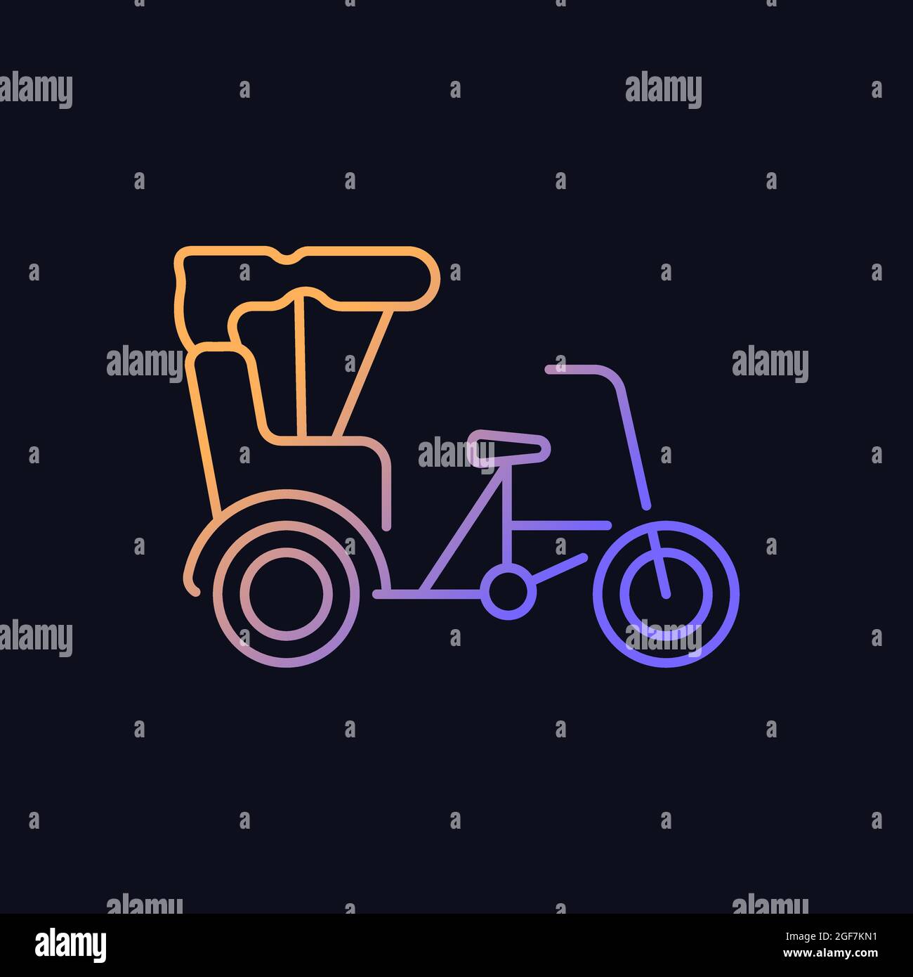 Sanlunche gradient vector icon for dark theme Stock Vector