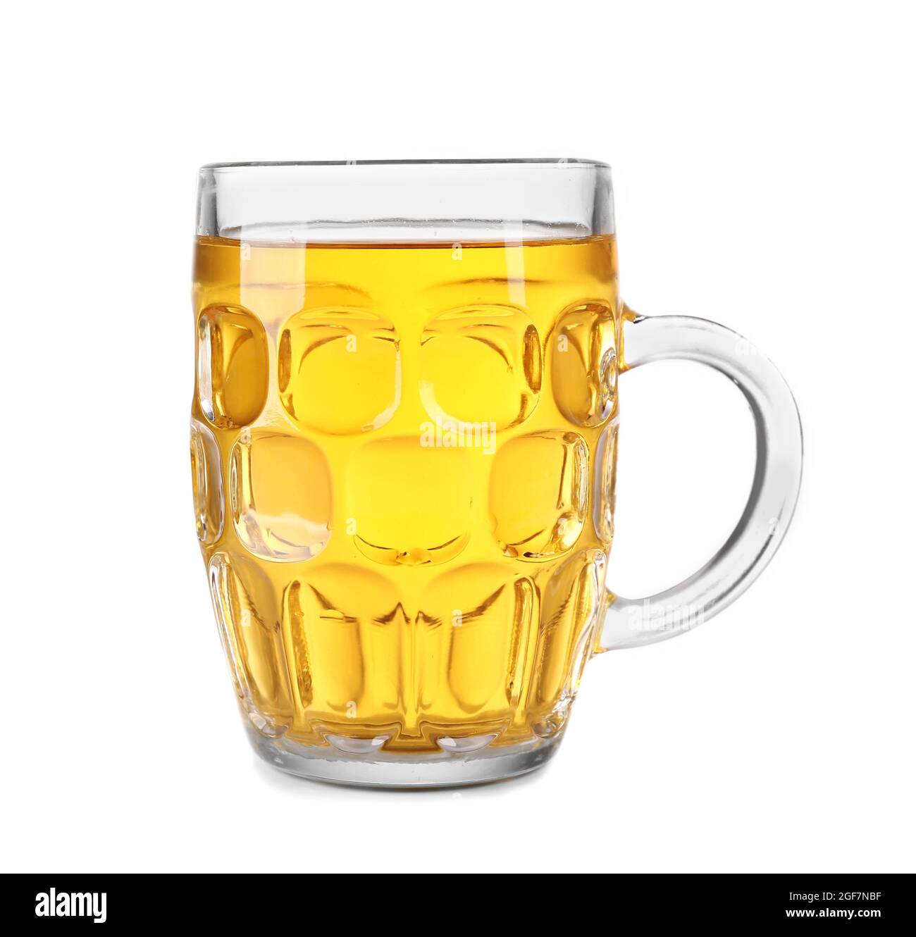 Glass of beer isolated on white background Stock Photo