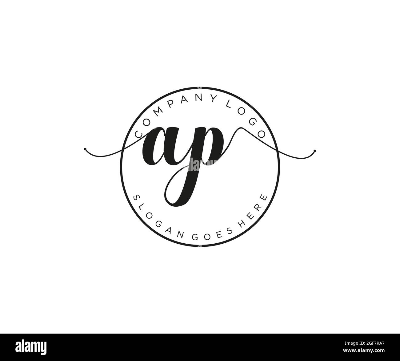 AP Feminine logo beauty monogram and elegant logo design, handwriting ...