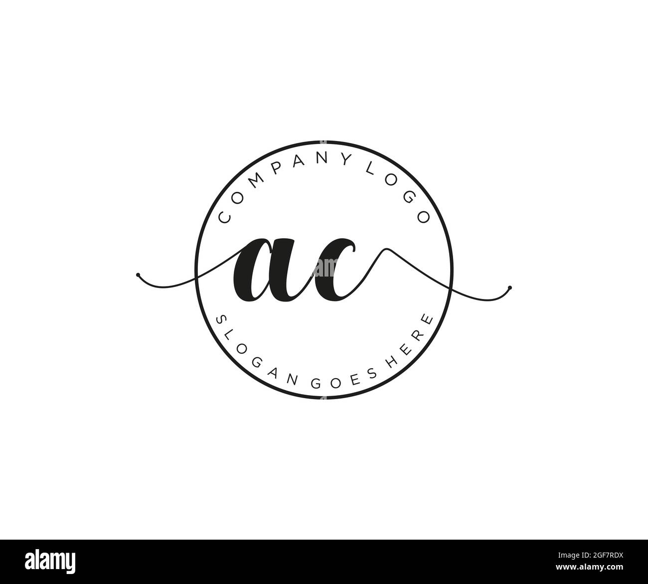 AC Feminine logo beauty monogram and elegant logo design, handwriting ...