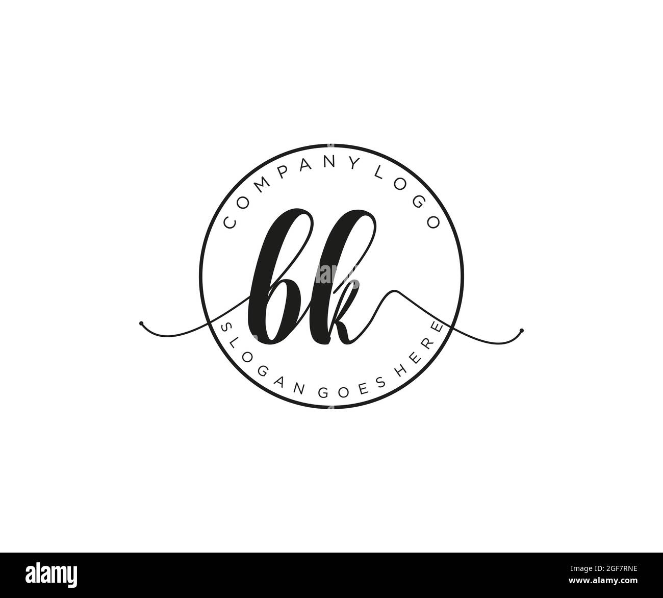 Initial Beauty Monogram Elegant Logo Design Handwriting Logo