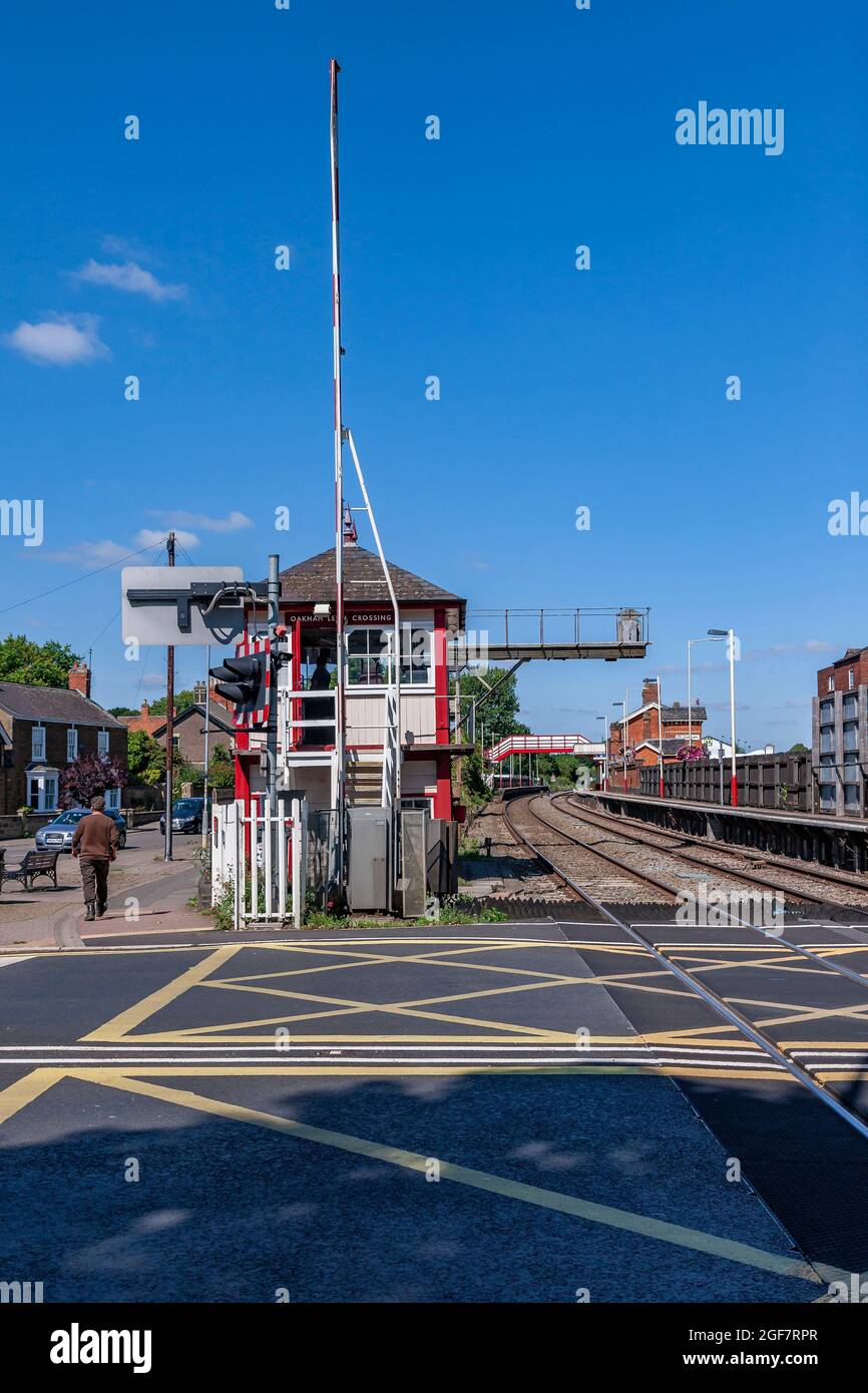 Oakham level crossing signal box hires stock photography and images