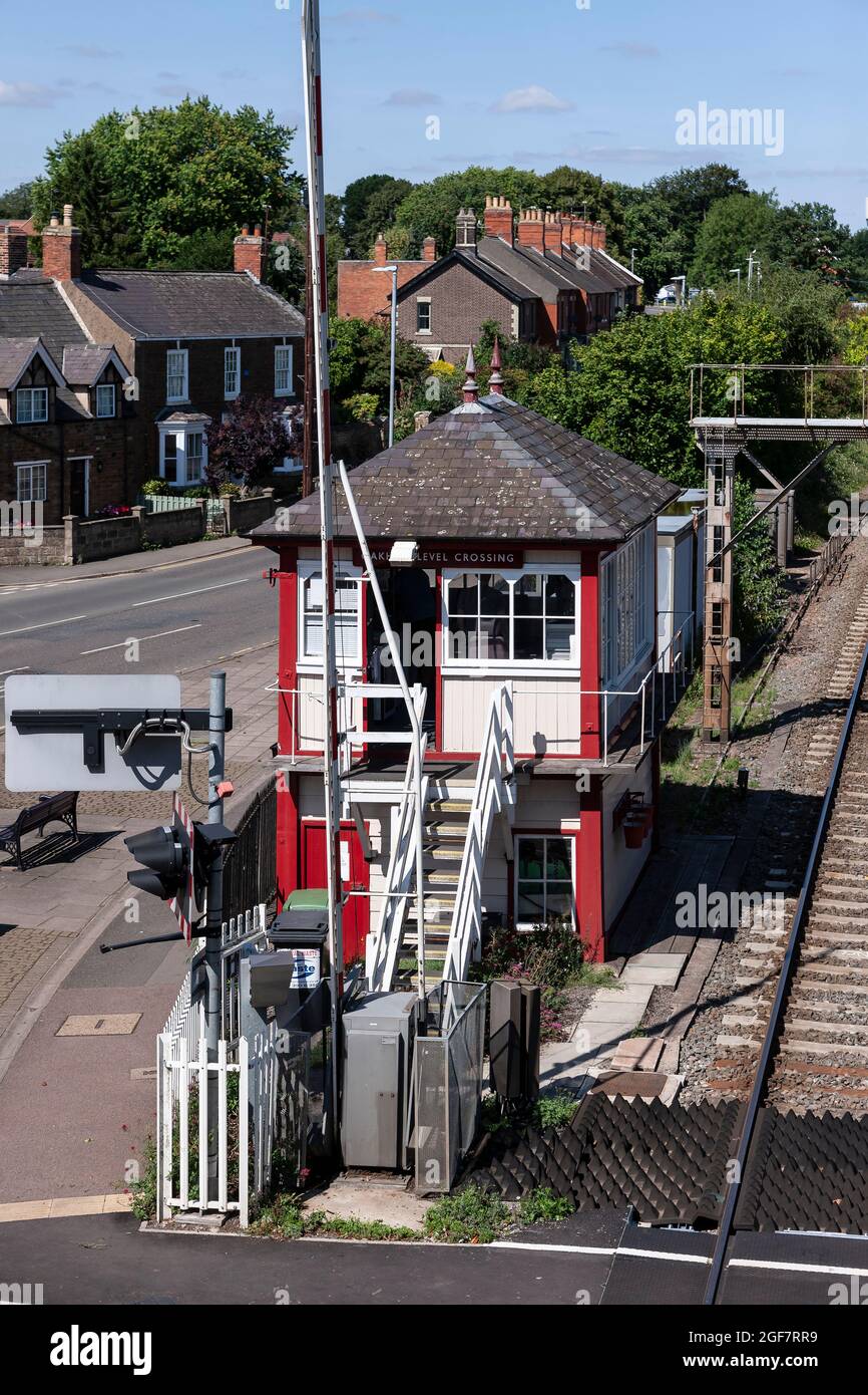 Oakham station on a Monday afternoon, looking down from the foot bridge