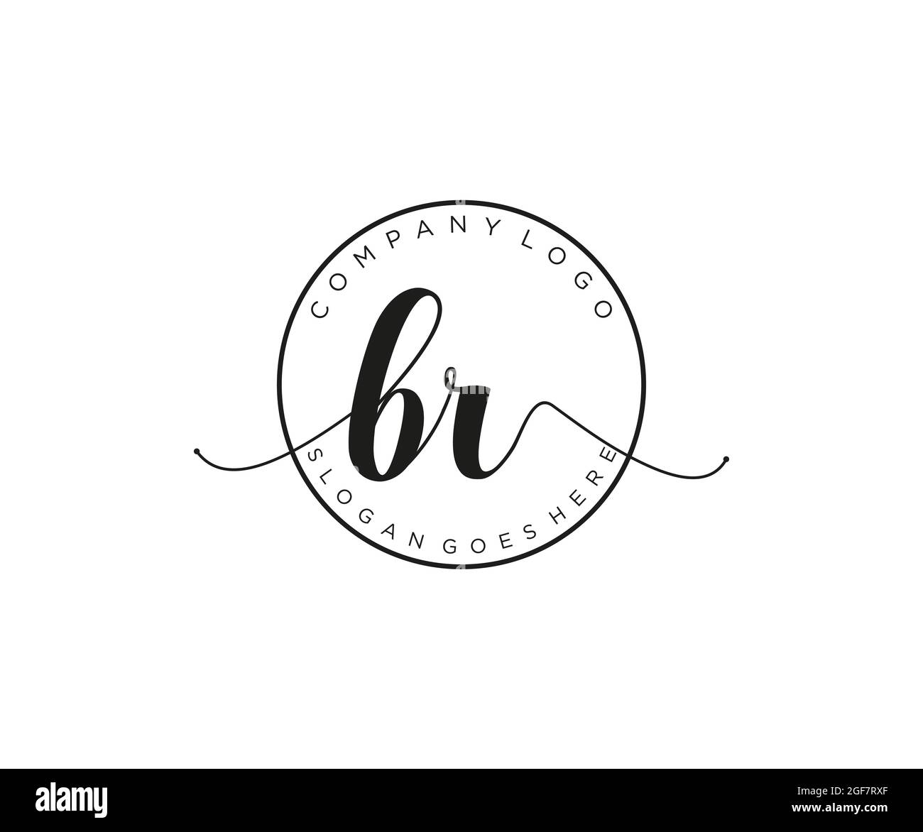BR Feminine logo beauty monogram and elegant logo design, handwriting ...