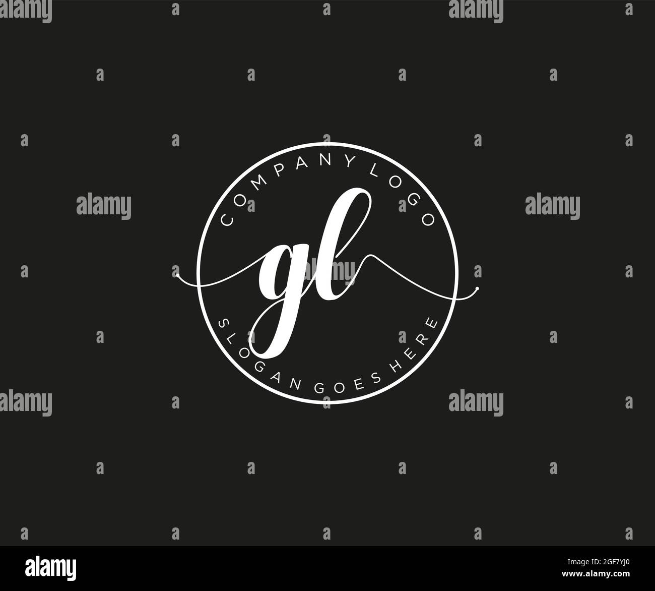 GL Feminine logo beauty monogram and elegant logo design, handwriting ...