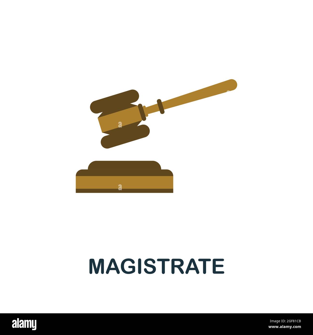 Magistrate icon. Flat sign element from law collection. Creative Magistrate icon for web design, templates, infographics and more Stock Vector
