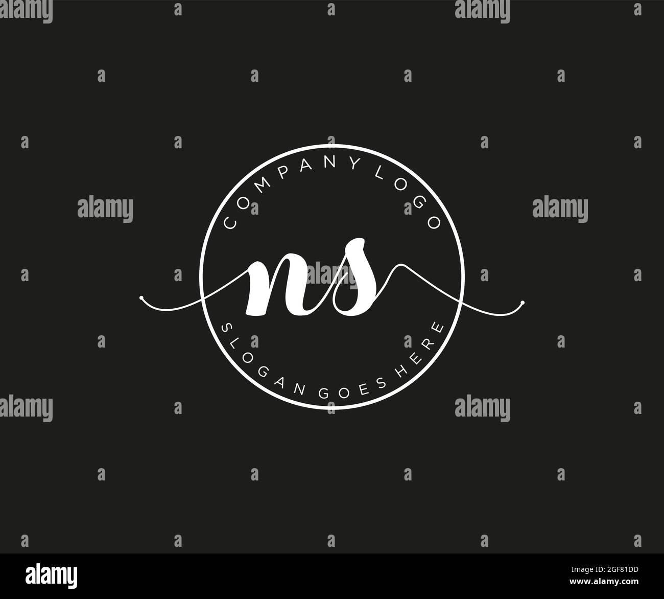 NS Feminine logo beauty monogram and elegant logo design, handwriting ...