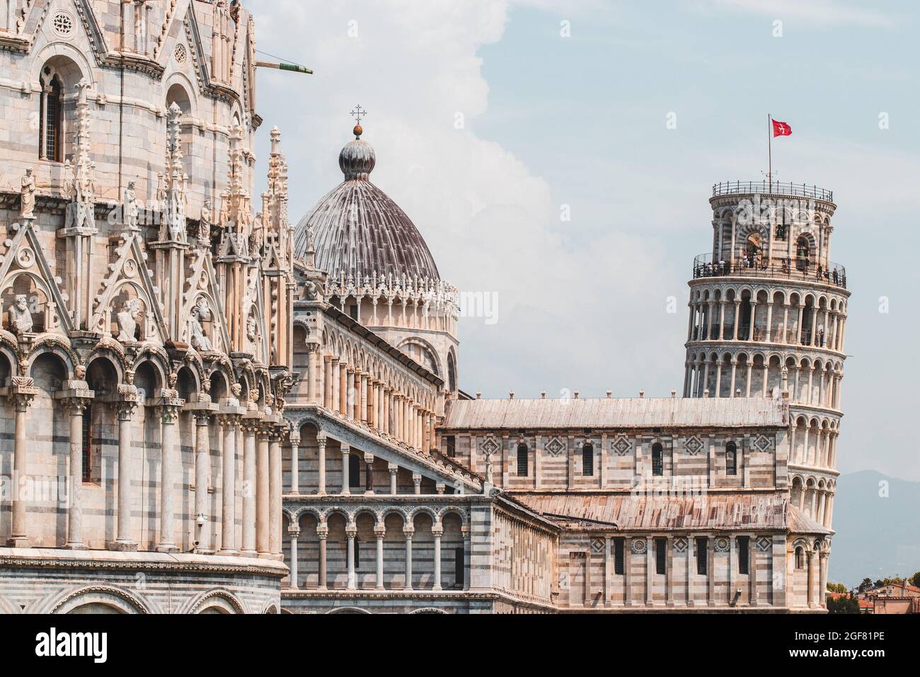 Piazza dei Miracoli, the leaning tower of Pisa Stock Photo