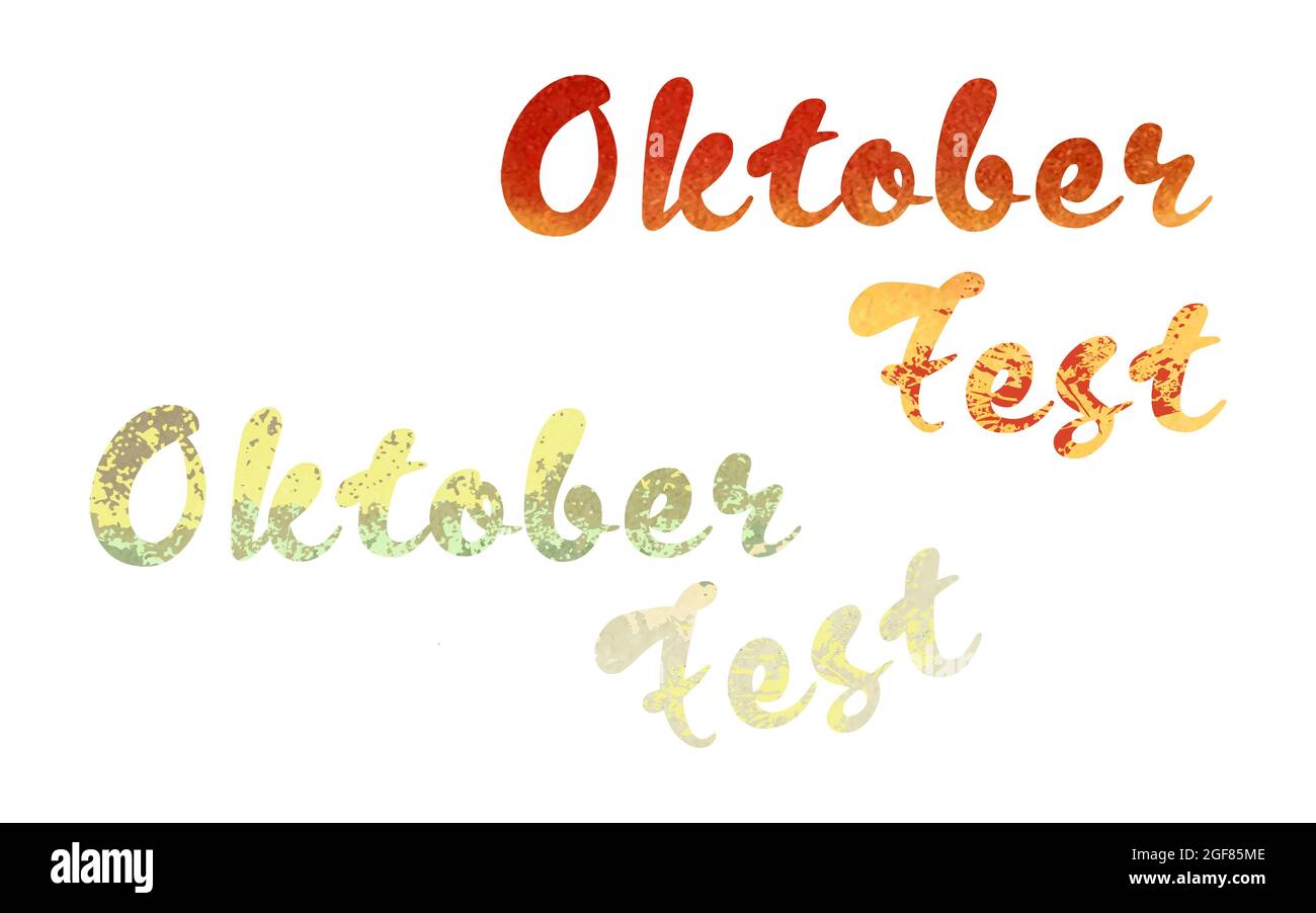 Oktoberfest Lettering template on hand drawn watercolor background ...