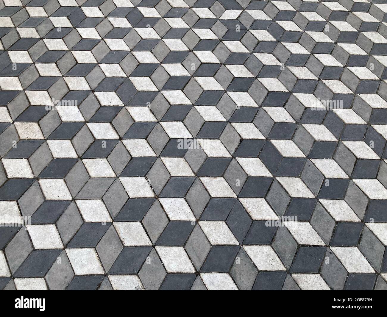 background 3d paving slabs of gray color Stock Photo