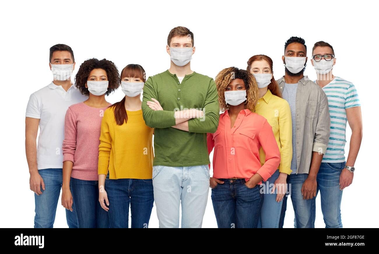 Crowd people in medical masks hi-res stock photography and images - Alamy