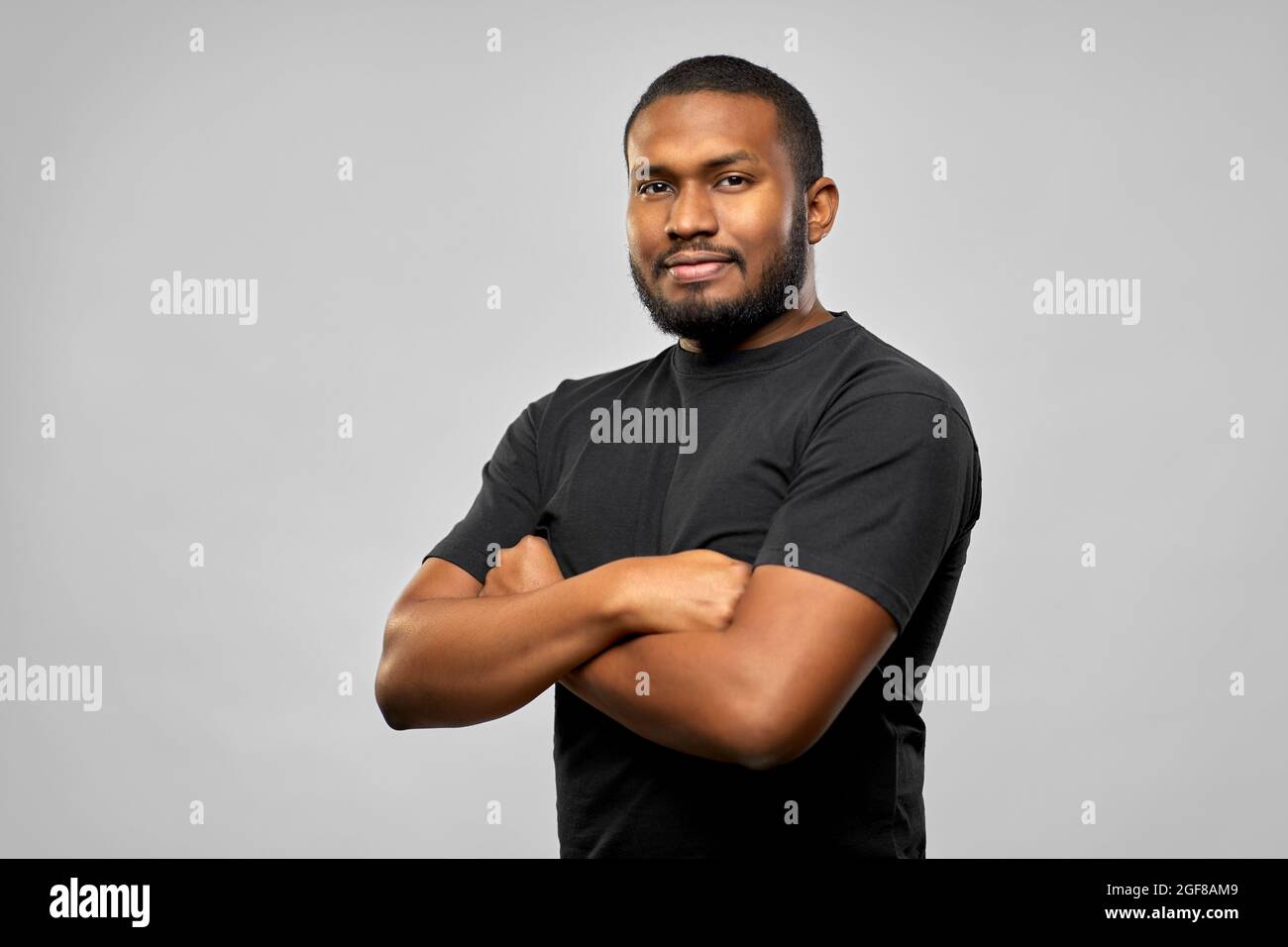 african american man with crossed arms Stock Photo - Alamy
