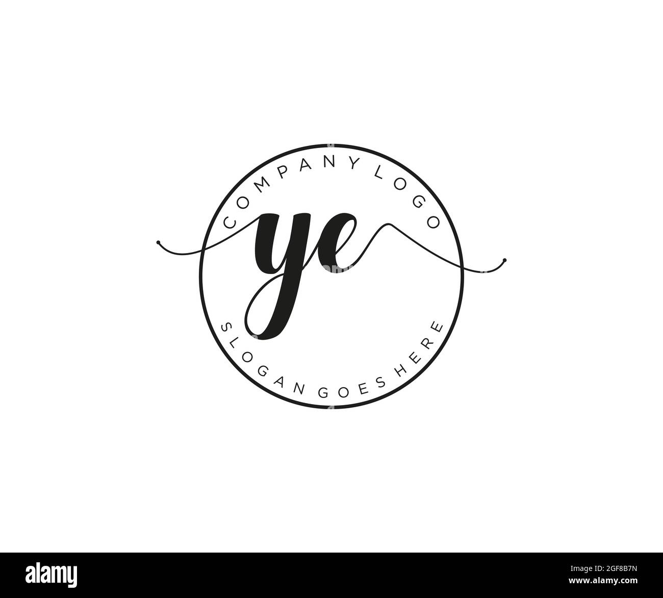 YE Feminine logo beauty monogram and elegant logo design, handwriting ...