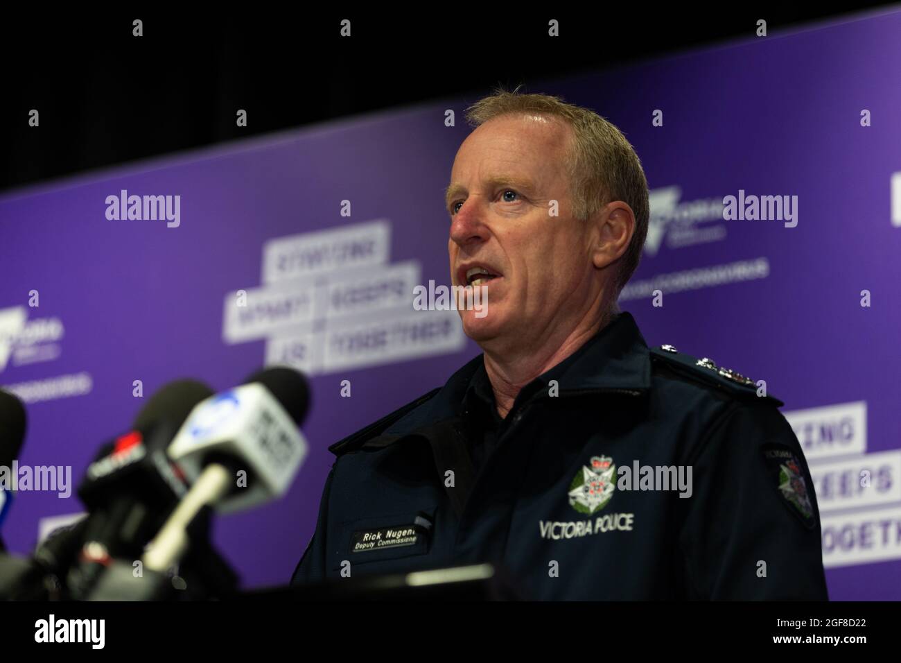 Melbourne, Australia, 15 July, 2020. Deputy Commissioner Rick Nugent speaks to the media during COVID 19 on 15 July, 2020 in Melbourne, Australia. A further 238 COVID-19 cases have been discovered overnight, bringing Victoria’s active cases to over 2000, speculation is rising that almost all of Victoria’s current cases stem from the Andrews Government botched hotel quarantine scheme as well as the Black Lives Matter protest.  Premier Daniel Andrews warns that Victoria may go to Stage 4 lockdown if these high numbers continue. Credit: Dave Hewison/Speed Media/Alamy Live News Stock Photo
