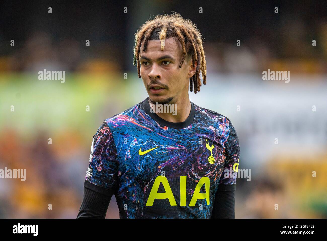 WOLVERHAMPTON, ENGLAND - AUGUST 22: Dele Alli of Tottenham during the  Premier League match between Wolverhampton Wanderers and Tottenham Hotspur  at Stock Photo - Alamy