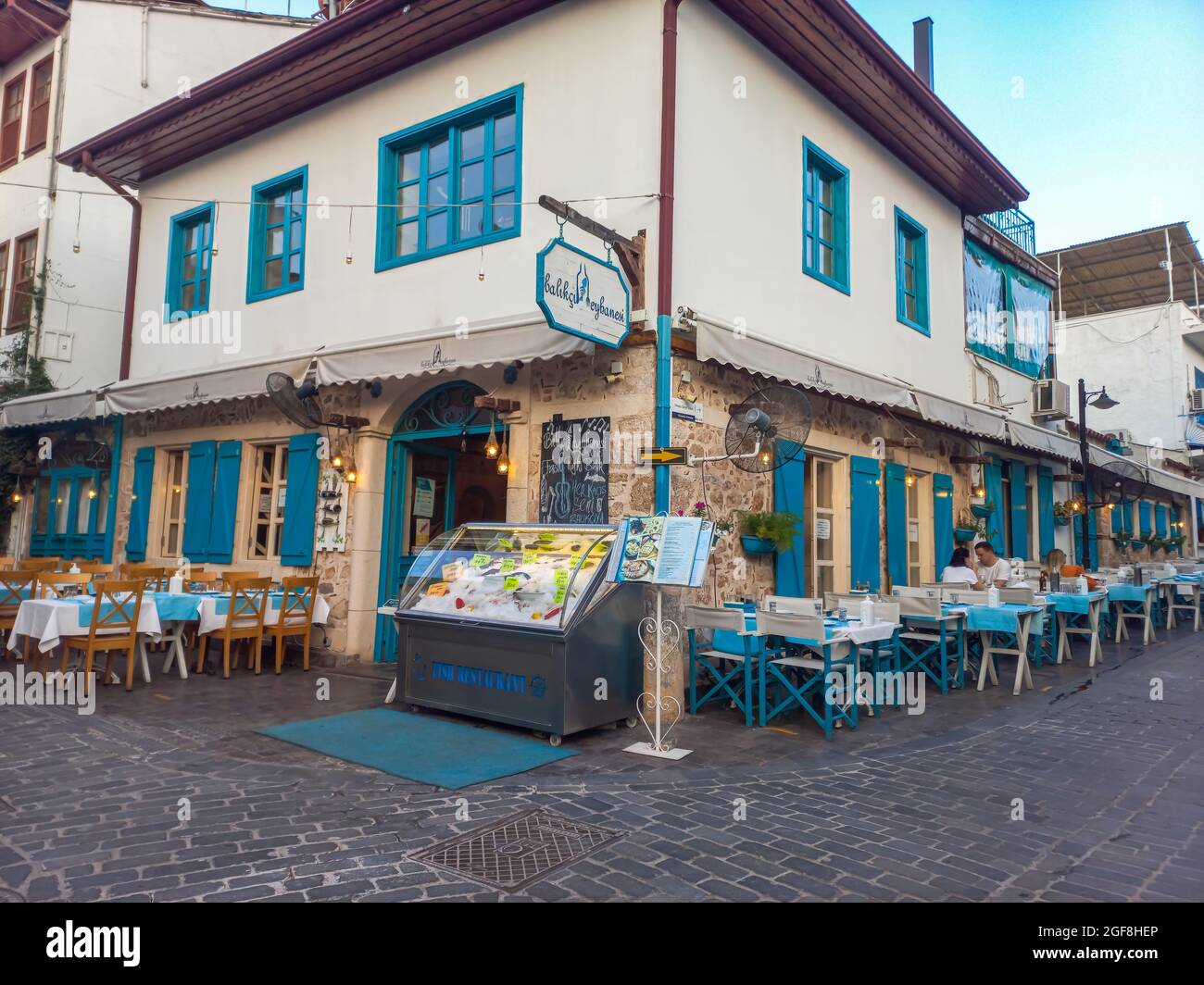Crochet cafe in old town Kaleiçi Antalya Stock Photo - Alamy