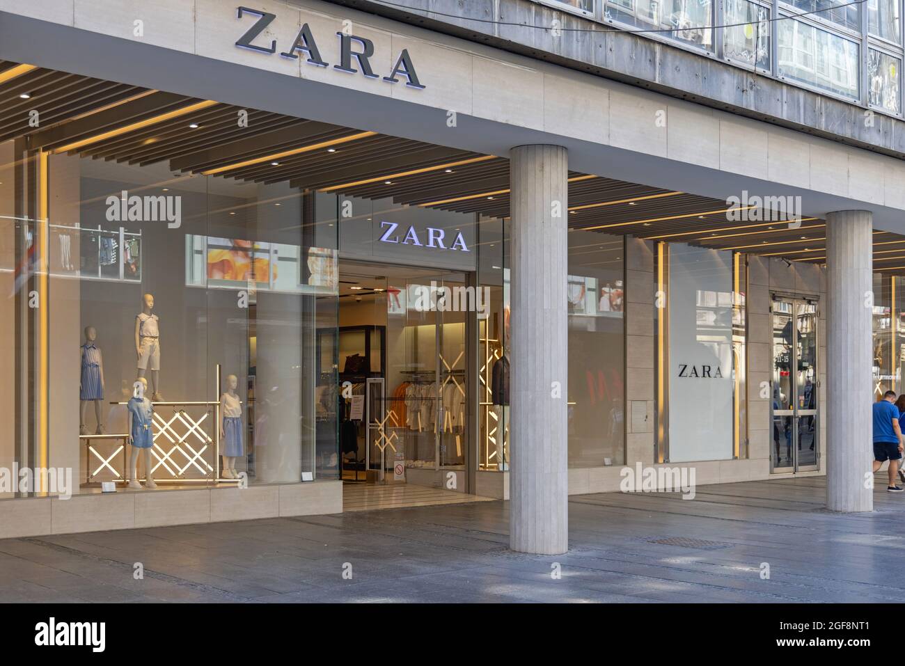 Belgrade, Serbia - August 08, 2021: Zara Flagship Store at Knez ...