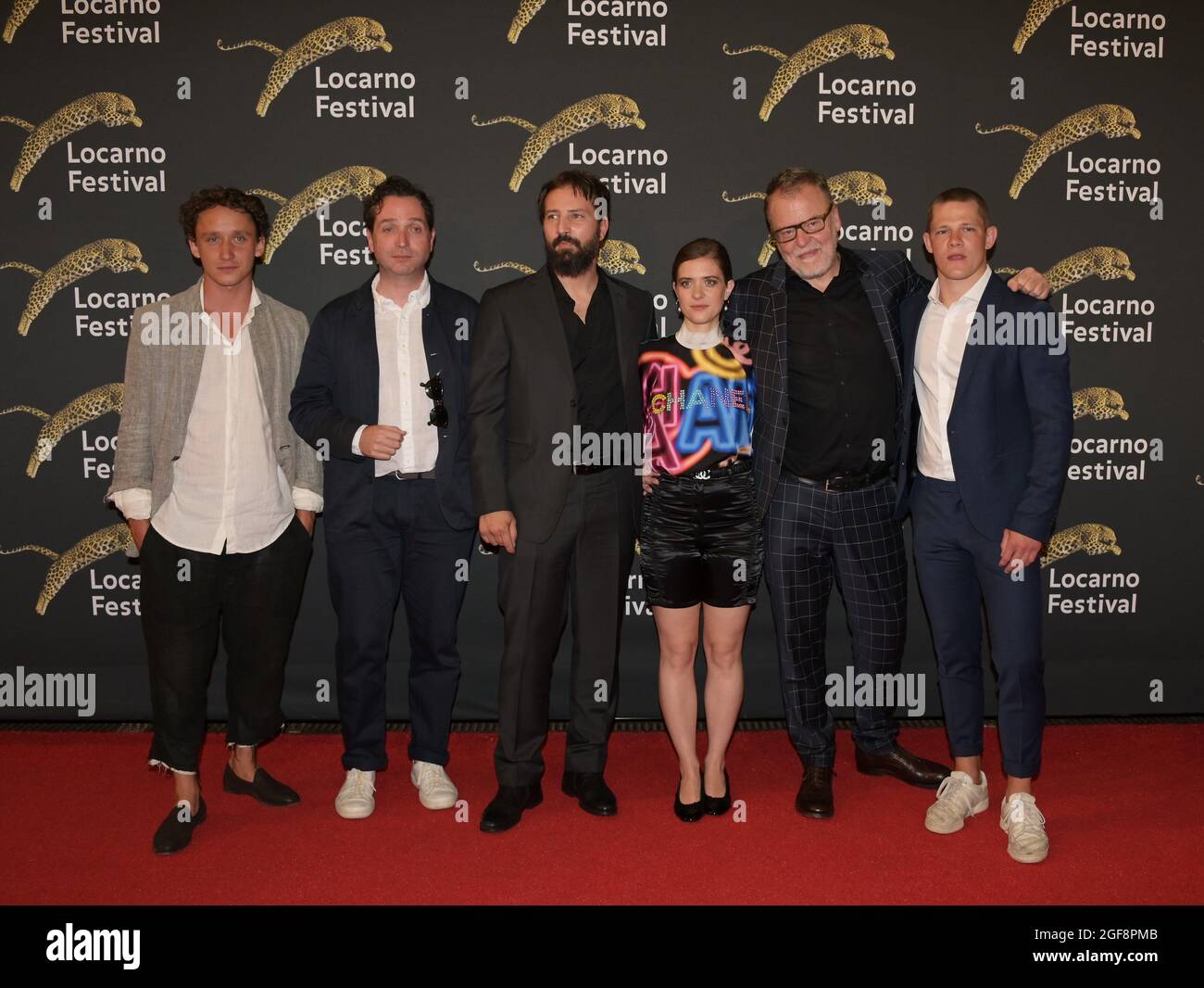 Locarno, Switzerland Locarno Film Festival 2021 Red carpet In the photo:  Stefan Ruzowitzky director, Murathan Muslu actor, Liv Lisa Fries actress  Stock Photo - Alamy