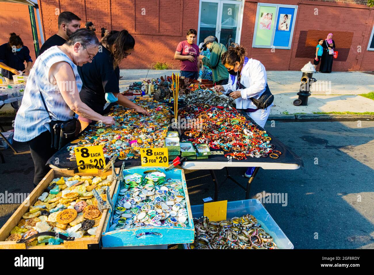 QUEENS, UNITED STATES Jul 26, 2021 The people shopping at the