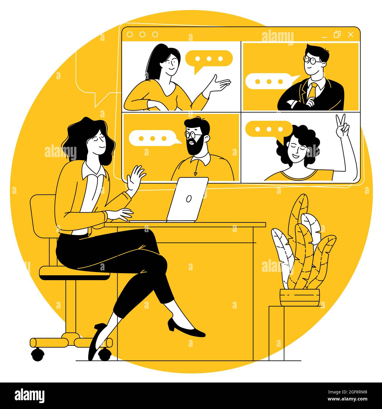 Video call vector concept Stock Vector Image & Art - Alamy