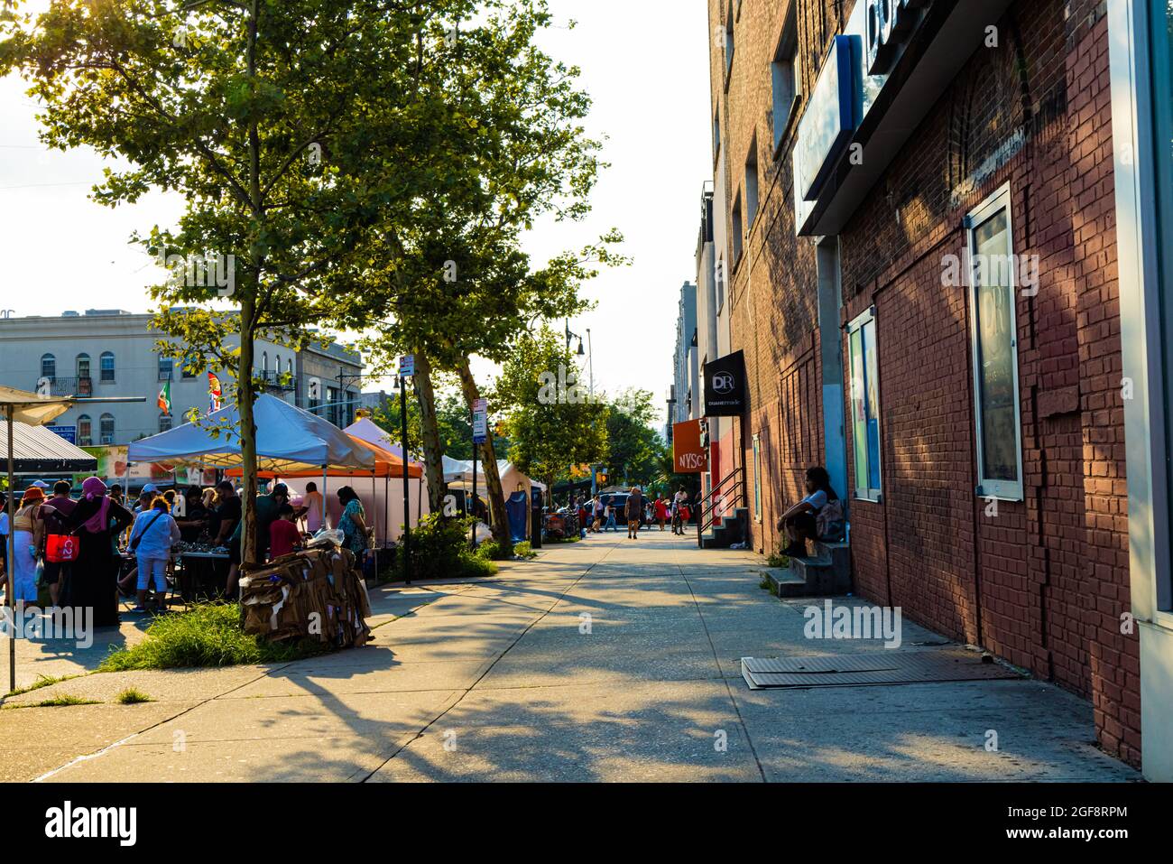 QUEENS, UNITED STATES Jul 26, 2021 The Astoria street fair and fruit