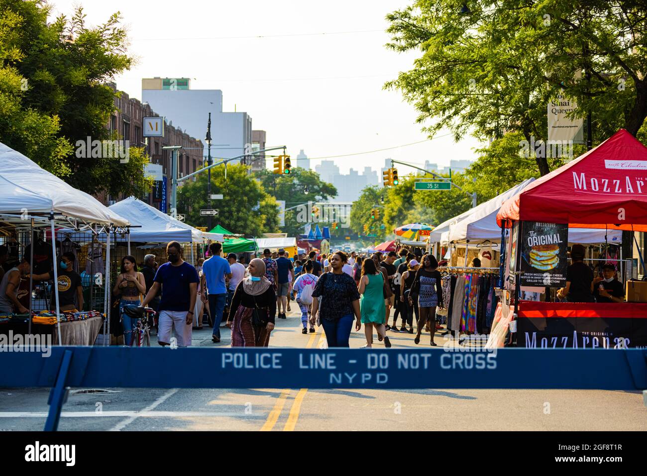 QUEENS, UNITED STATES Jul 26, 2021 The Astoria street fair and fruit