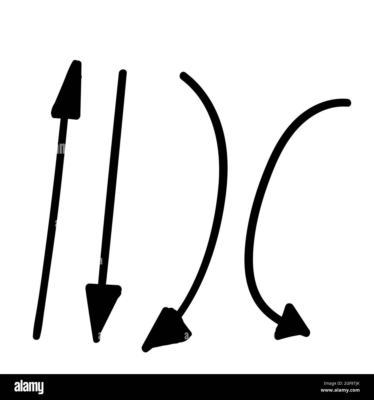 arrows handdraw set. doodle handdraw vector illustration Stock Vector