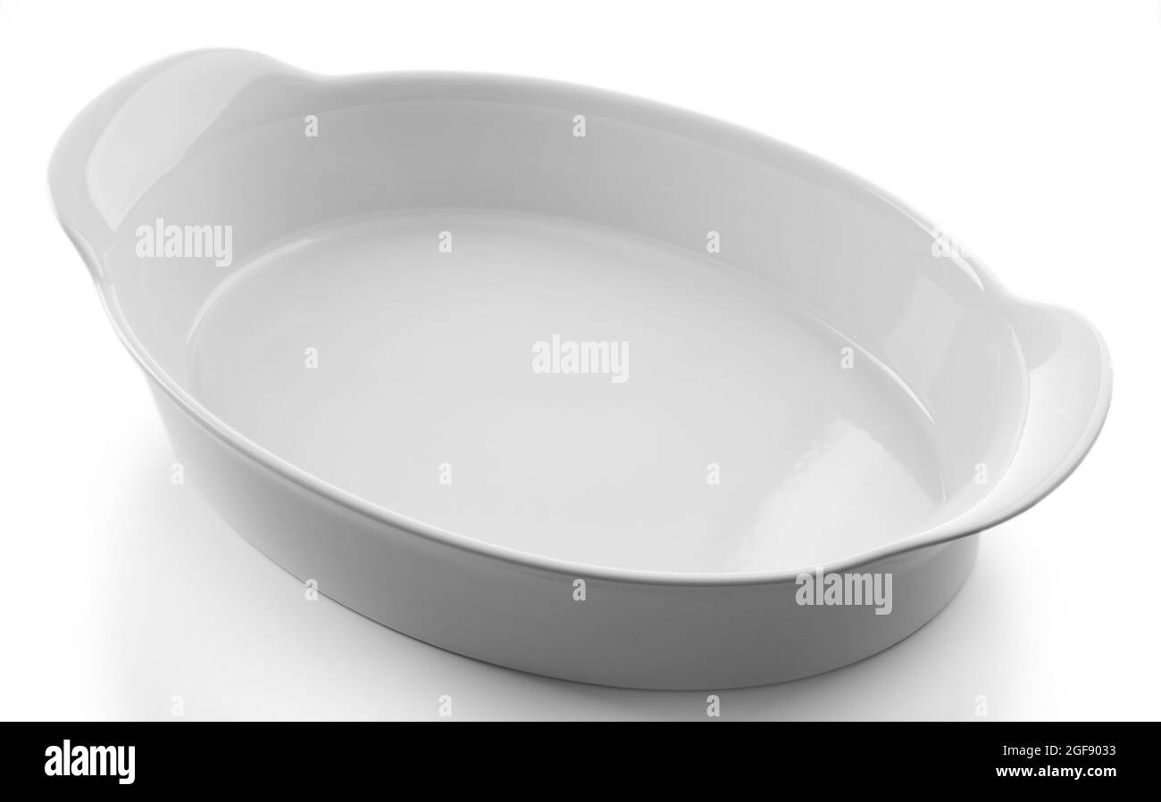 ceramic baking dish, isolated on white Stock Photo Alamy