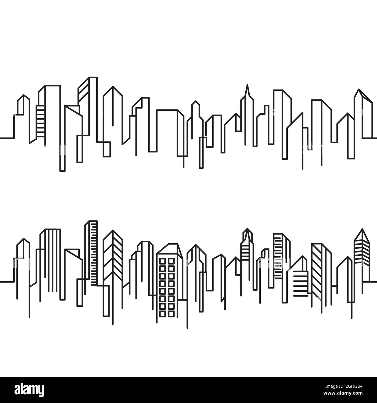 City Building Line art Vector icon design illustration Template Stock ...