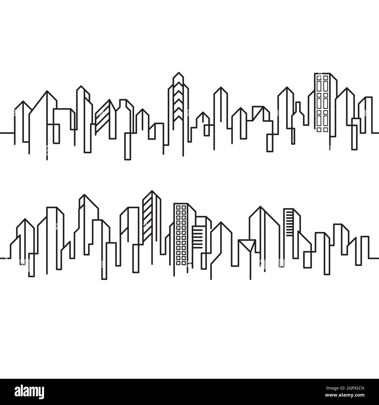 City Building Line art Vector icon design illustration Template Stock ...