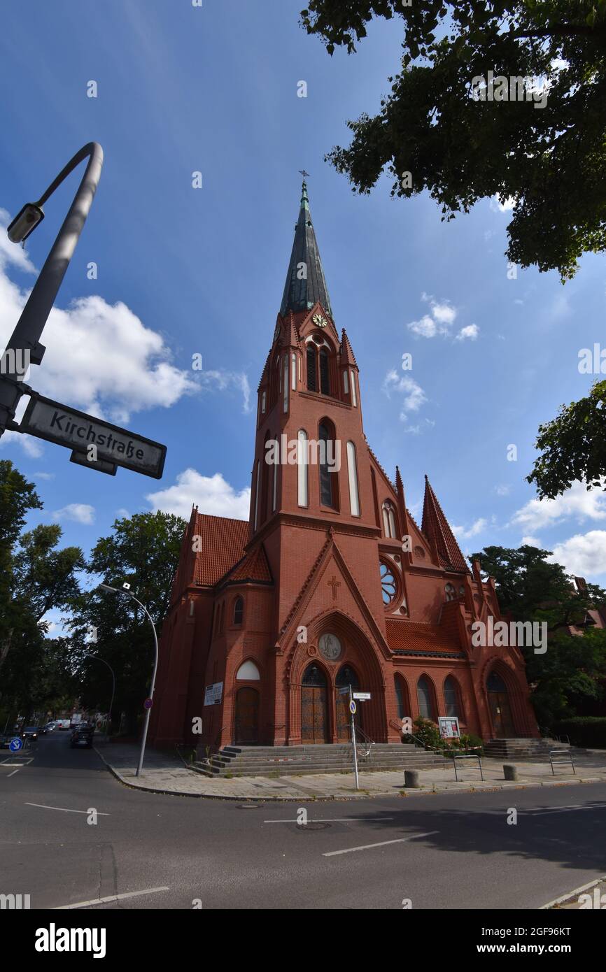 Pauluskirche in Berlin-Zehlendorf, Kirchstrasse, Germany Stock Photo