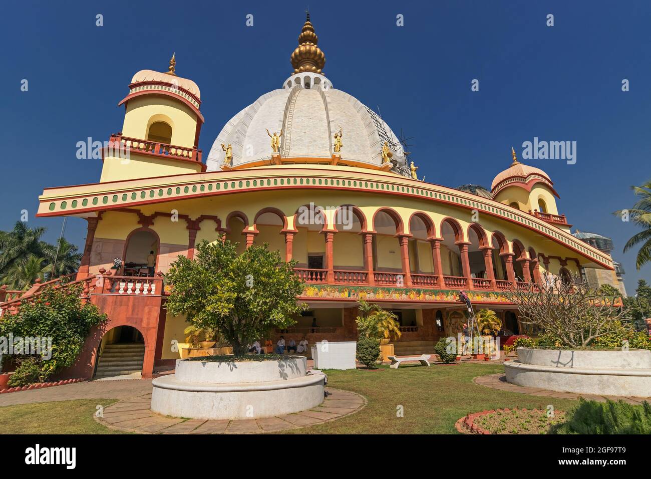 Temple of International Society for Krishna Consciousness (ISKON)- Gaudiya Vaishnava Hindu religious organisation,at Mayapur near Nabadwip, West Benga Stock Photo