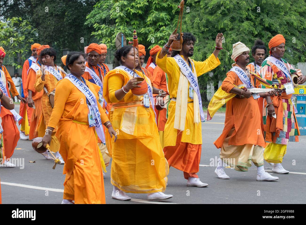 KOLKATA, WEST BENGAL / INDIA AUGUST 15TH, 2016 Bauls, the local